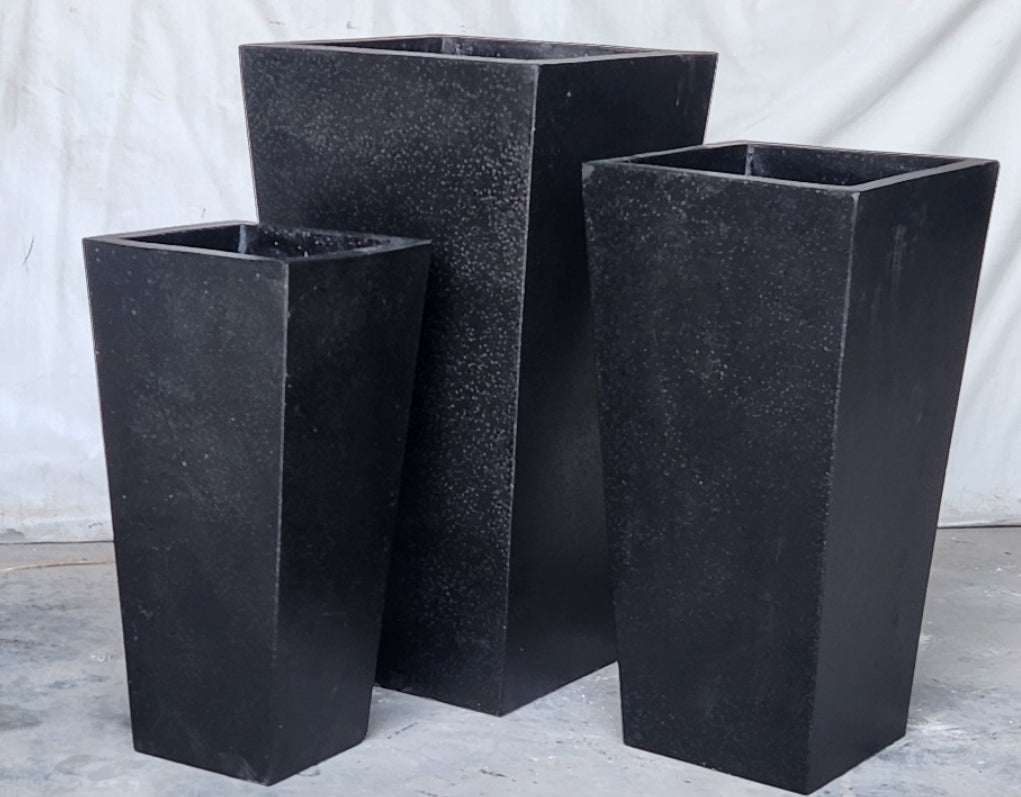 Fiber Terrazzo Tall Taper Pots