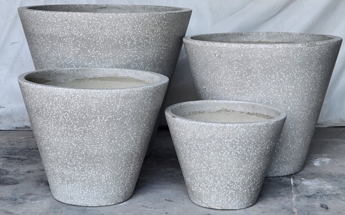 Fiber Terrazzo Cone Pots