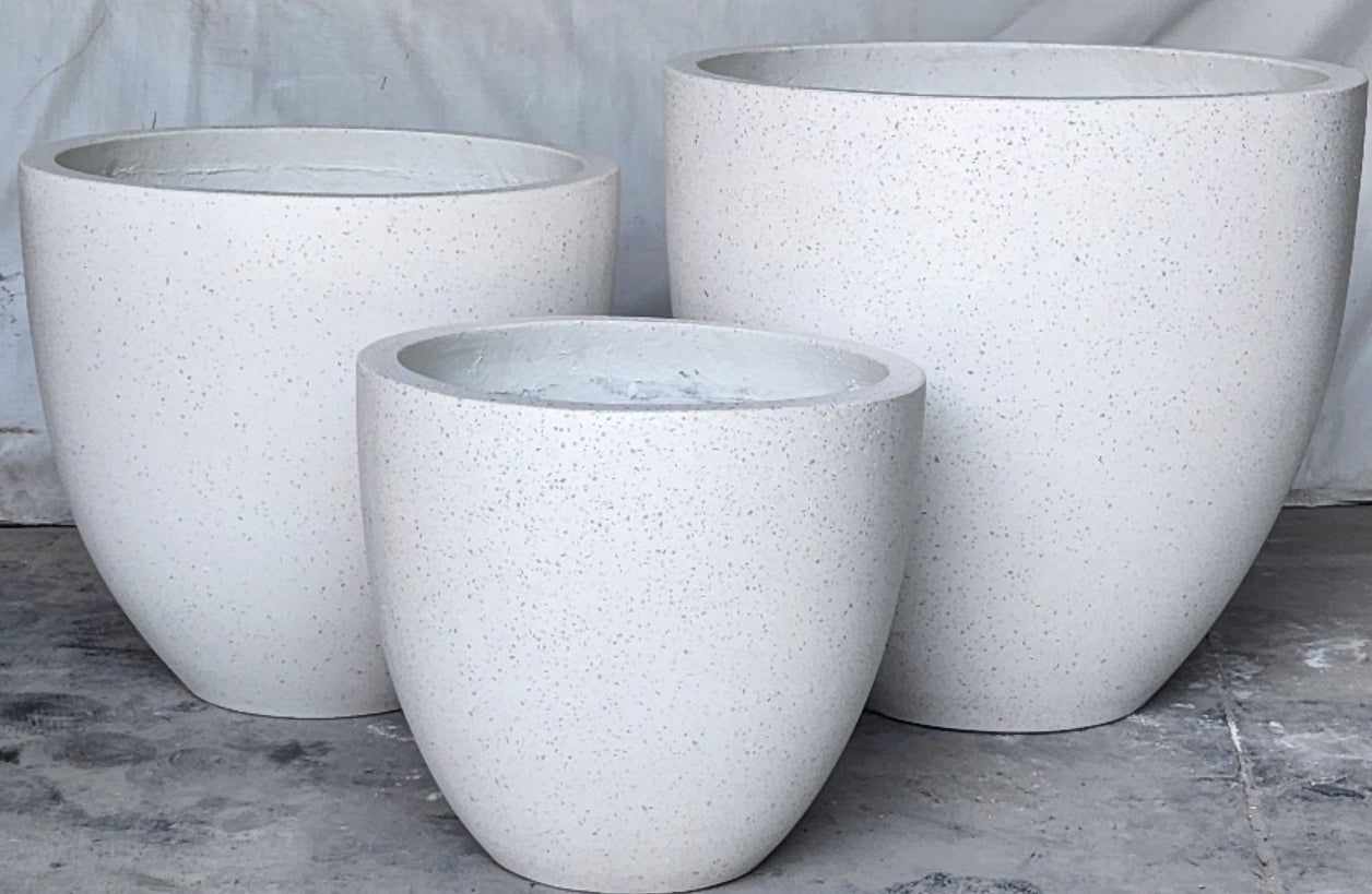 Fiber Terrazzo Egg Pots