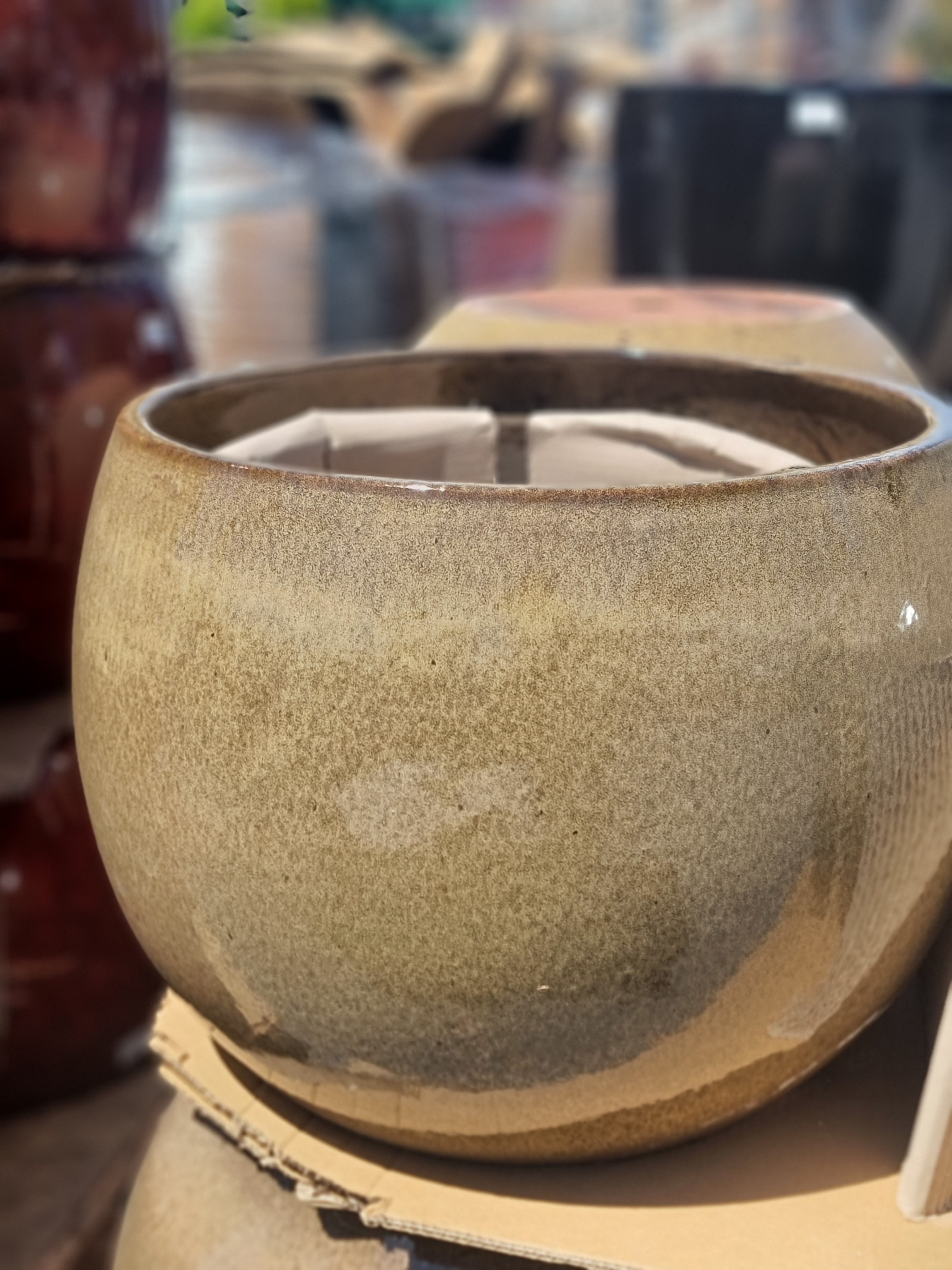 Glazed Moon Pot