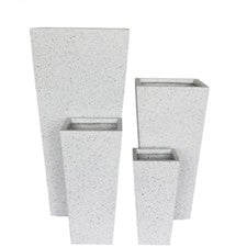 Fiber Terrazzo Tall Taper Pots