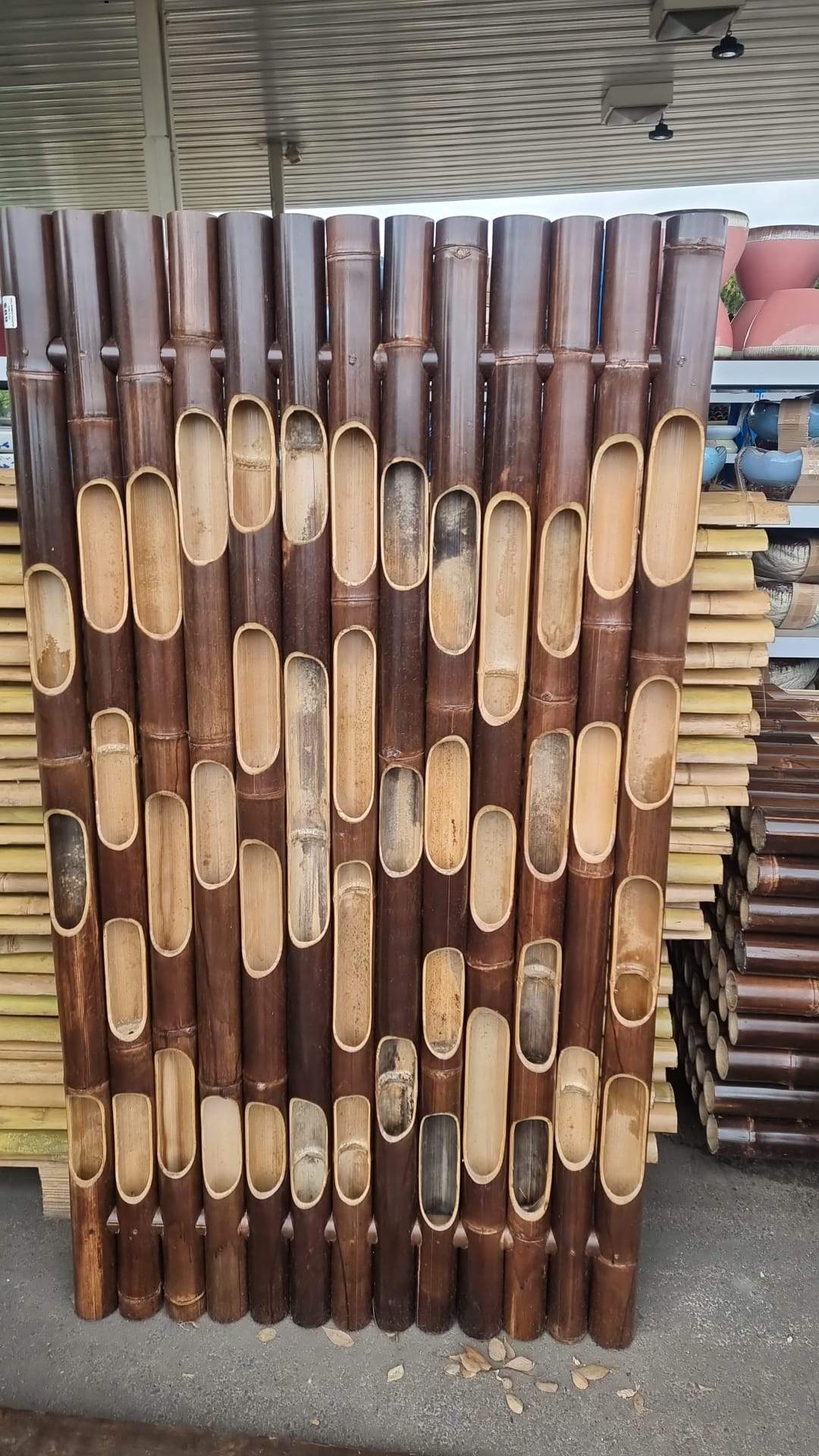 Bamboo Screen Panel-Cutouts (1.8m x 1m)