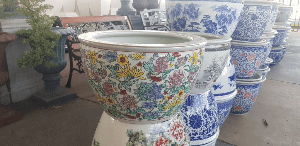Only Fish Pot Oriental Premium Fish Bowl Pot | Oriental Chinese Pots | Pottery ...